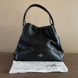 Coach Edie Shoulder Bag in Black